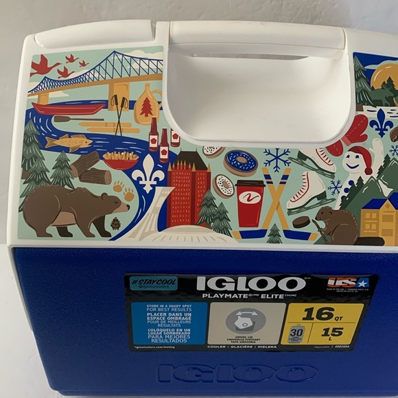 Canada Quebec City 16 Qt Igloo Playmate Elite Cooler NWT - Picture 7 of 10